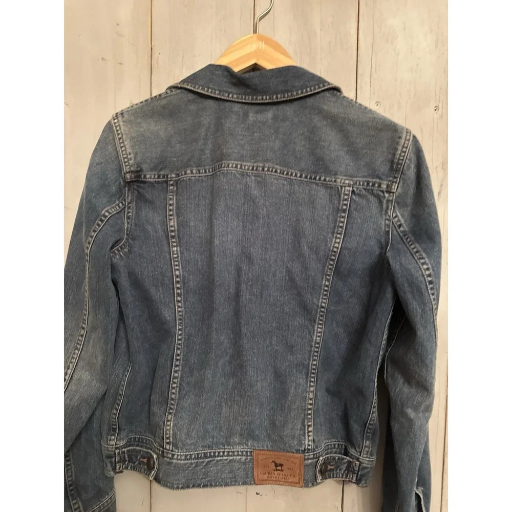 Lauren Jeans Co By Ralph Lauren Womens Sz-M Trucker‎ Jean Jacket VINTAGE - Picture 5 of 9